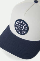 Unisex Crest Netplus Snapback in the color Mood Indigo/Off White - Additional Laydown image