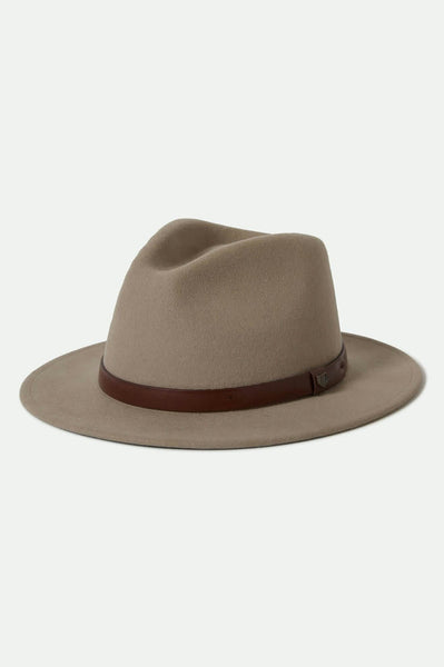 Brixton Layton Comfort Fedora in Tan, Size Small Unisex Layton Comfort Fedora in Dove/Sand – Brixton main image 4