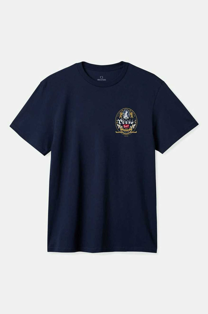 Brixton Coors Start Your Legacy Mountain T-Shirt - Navy