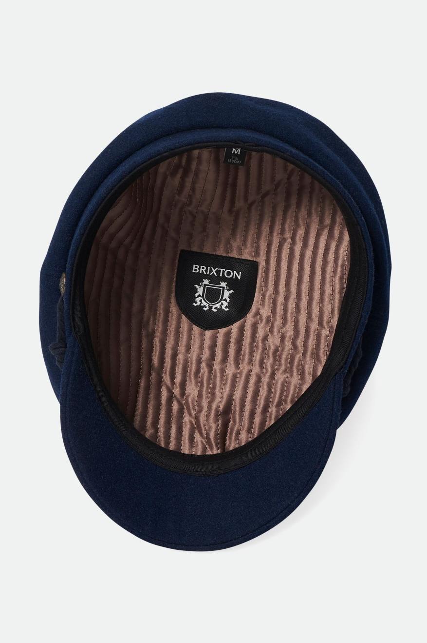 Fiddler Fisherman Cap Washed Navy Black Brixton
