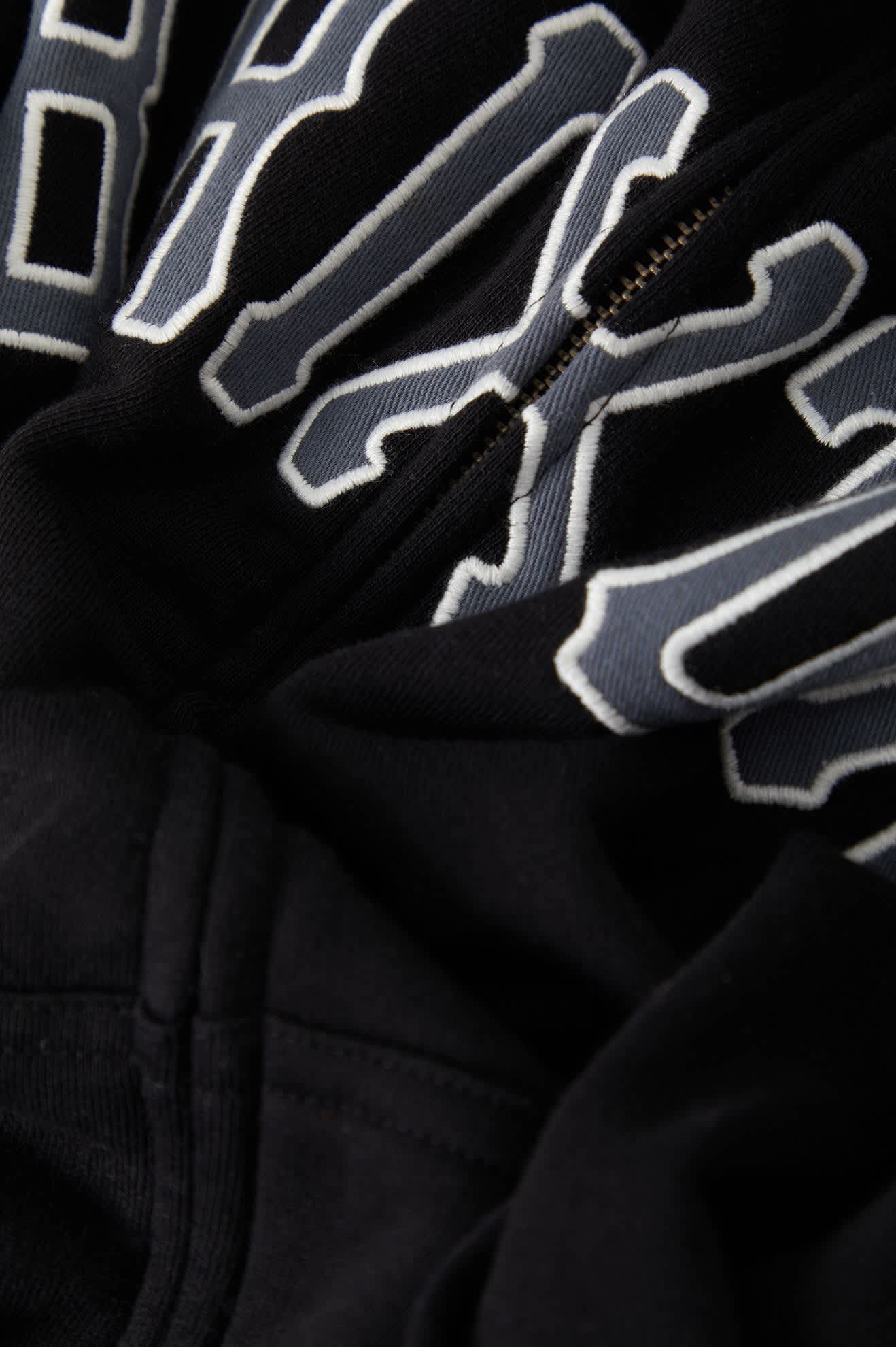Men's Dugout Zip Hood Fleece in the color Black/Grey - Additional Laydown image