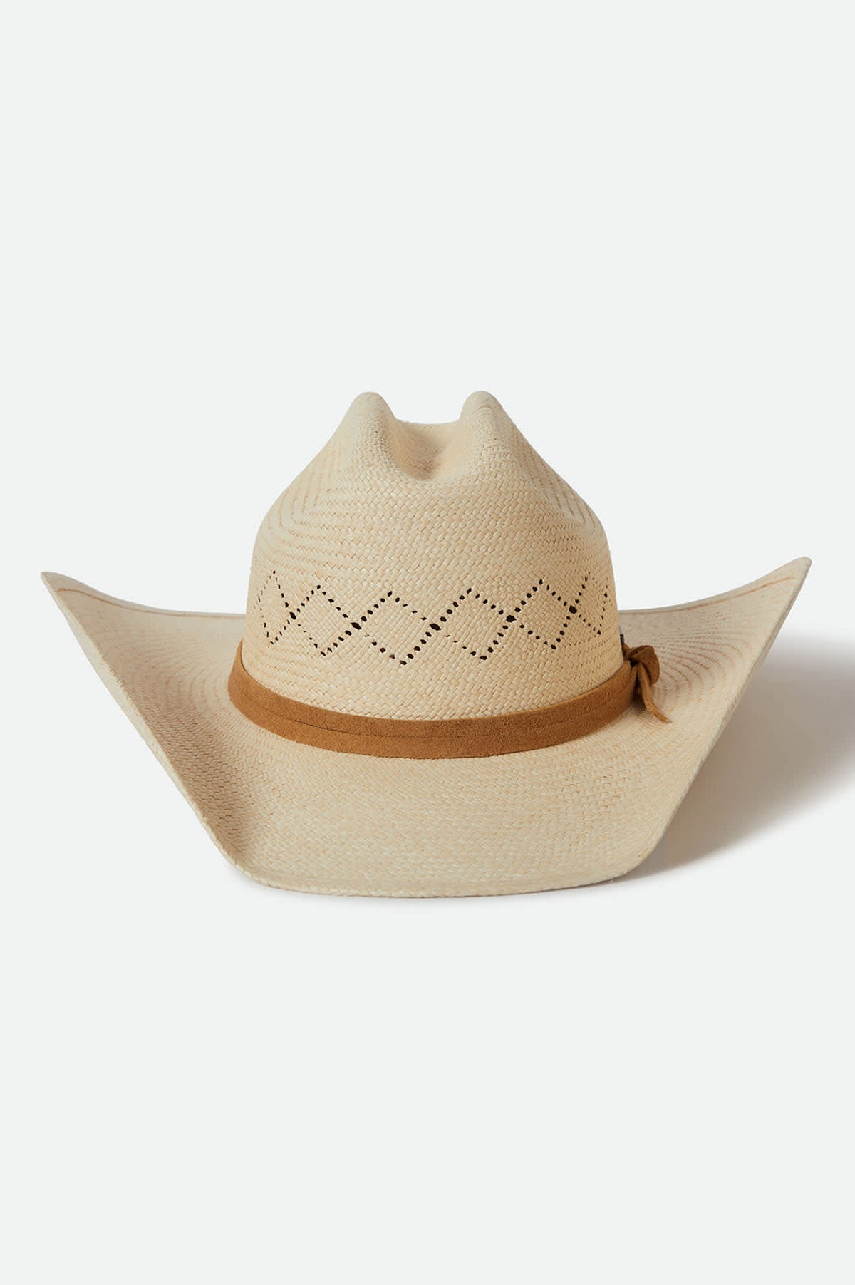 Unisex Laredo Panama Straw Cowboy Hat in Catalina Sand – Brixton display picture 2