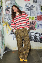 Women's Cozy Crew Sweater in the color Multi Stripe - Men's Lifestyle image