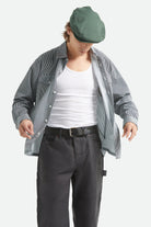 Men's Journey Lightweight Long Sleeve Shirt in the color Navy/White Stripe - Additional Fit image