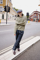 Men's Brixton Baseline Crew Fleece in the color Olive Surplus Vintage Wash - Men's Lifestyle image