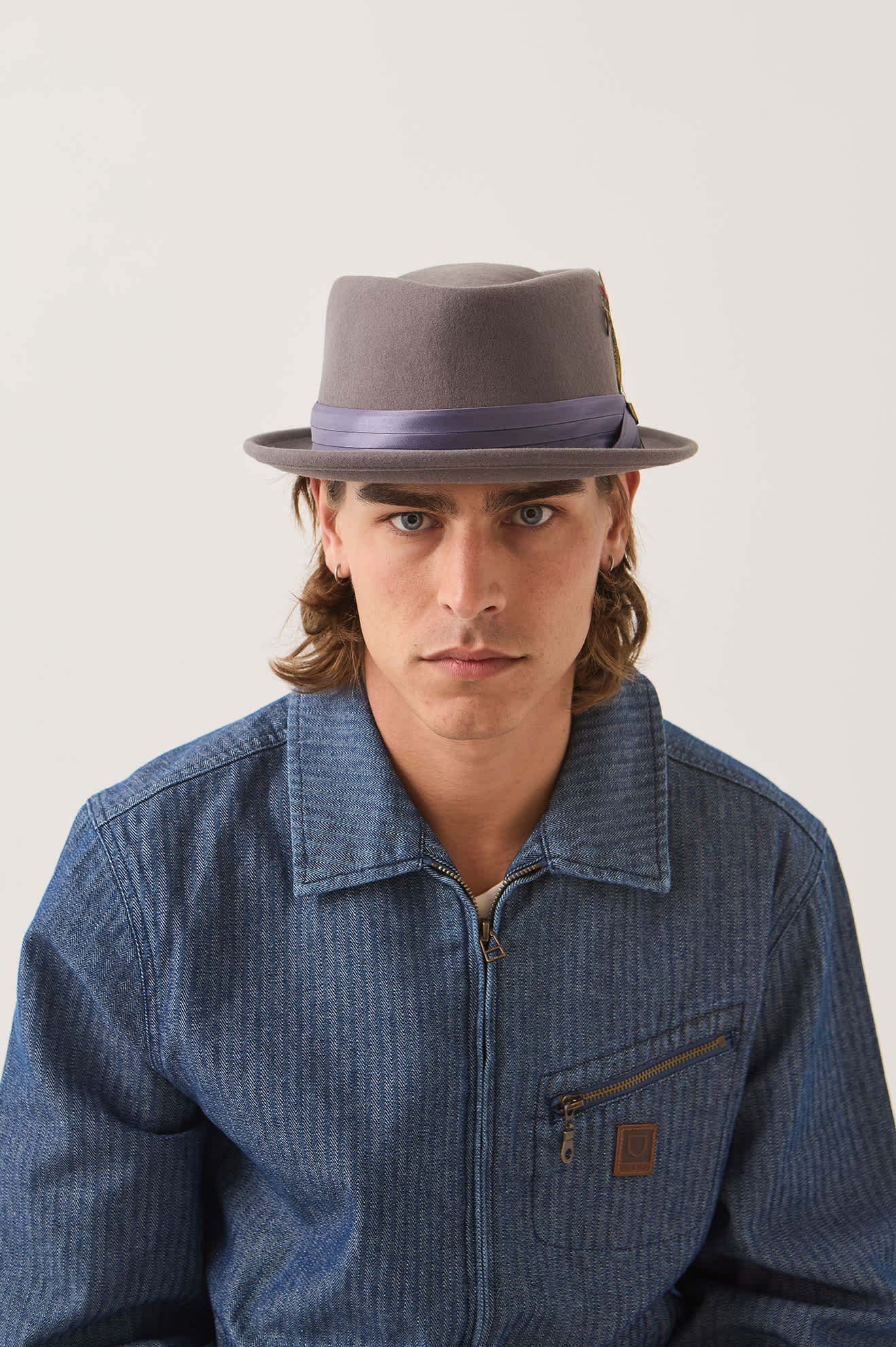Unisex Stout Pork Pie in the color Charcoal/Charcoal - Men's Front View