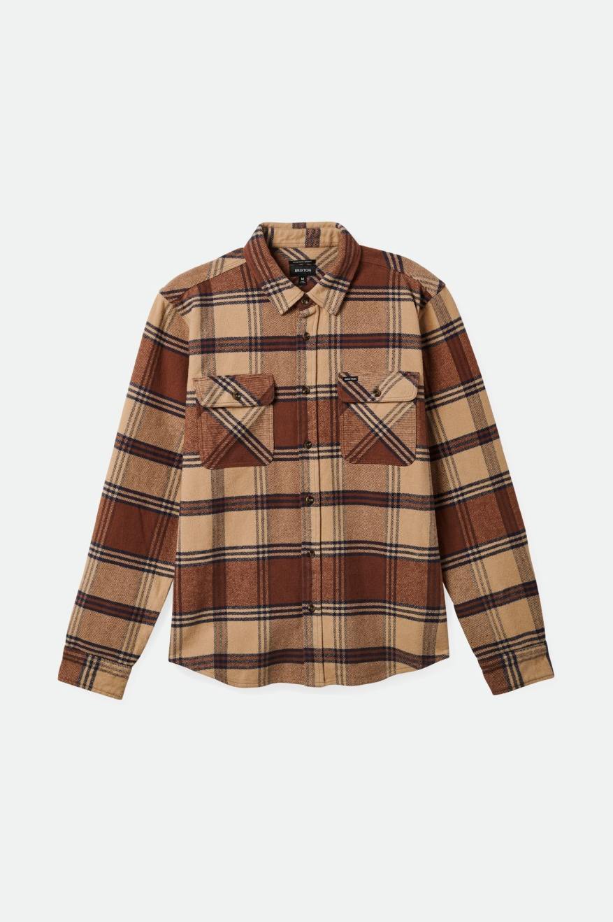 Bowery Heavyweight L/S Flannel - Sand/Bison