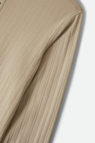 Men's Vintage Ribbed L/S Henley in the color Beige - Additional Laydown image