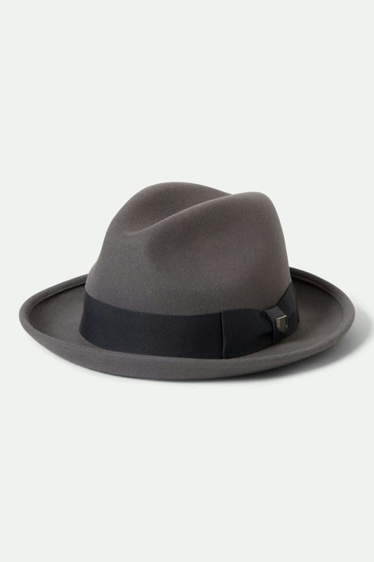 Grey Fedora Style Mens SG Geoffery Fedora Hat – Dark Grey