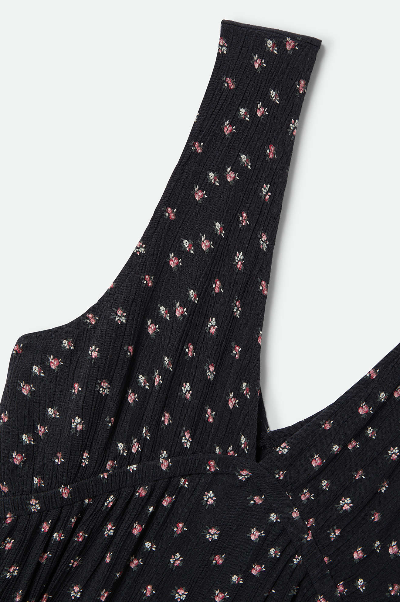 Women's The Molly Silky Dress in the color Black Ditsy Floral - Additional Laydown image