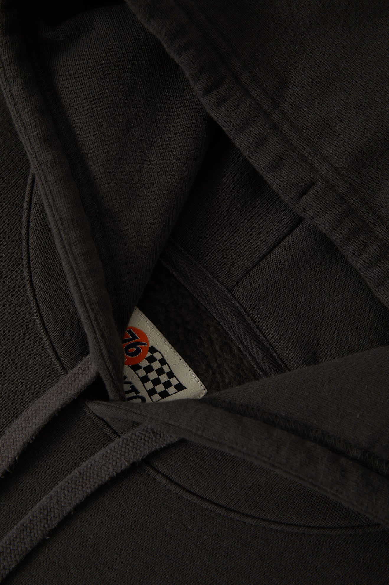 Men's 76 Chopped Hoodie in the color Washed Black - Additional Laydown image
