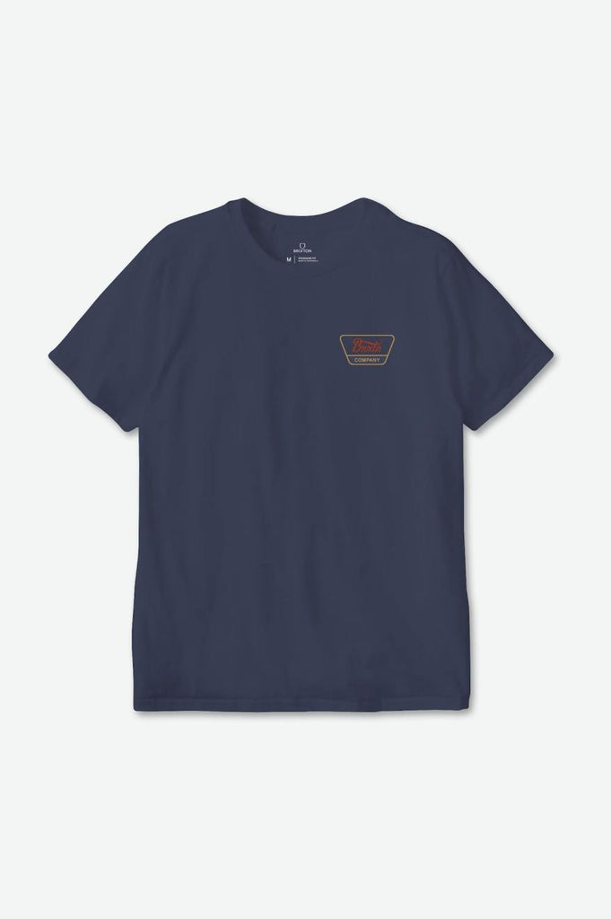 Brixton Linwood S/S Standard Tee - Washed Navy/Barn Red/Mustard