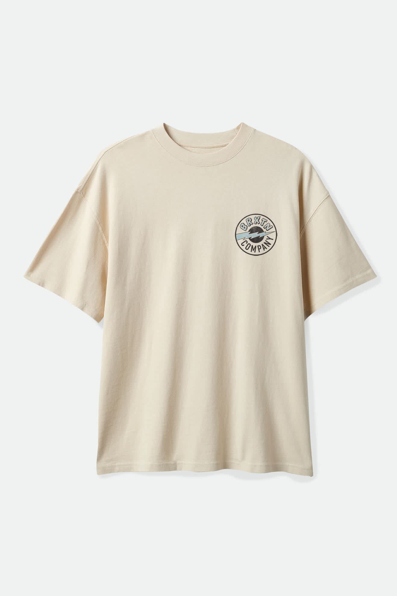 Men's Upson Boxed Crop T-Shirt in the color Cream - Front Product View
