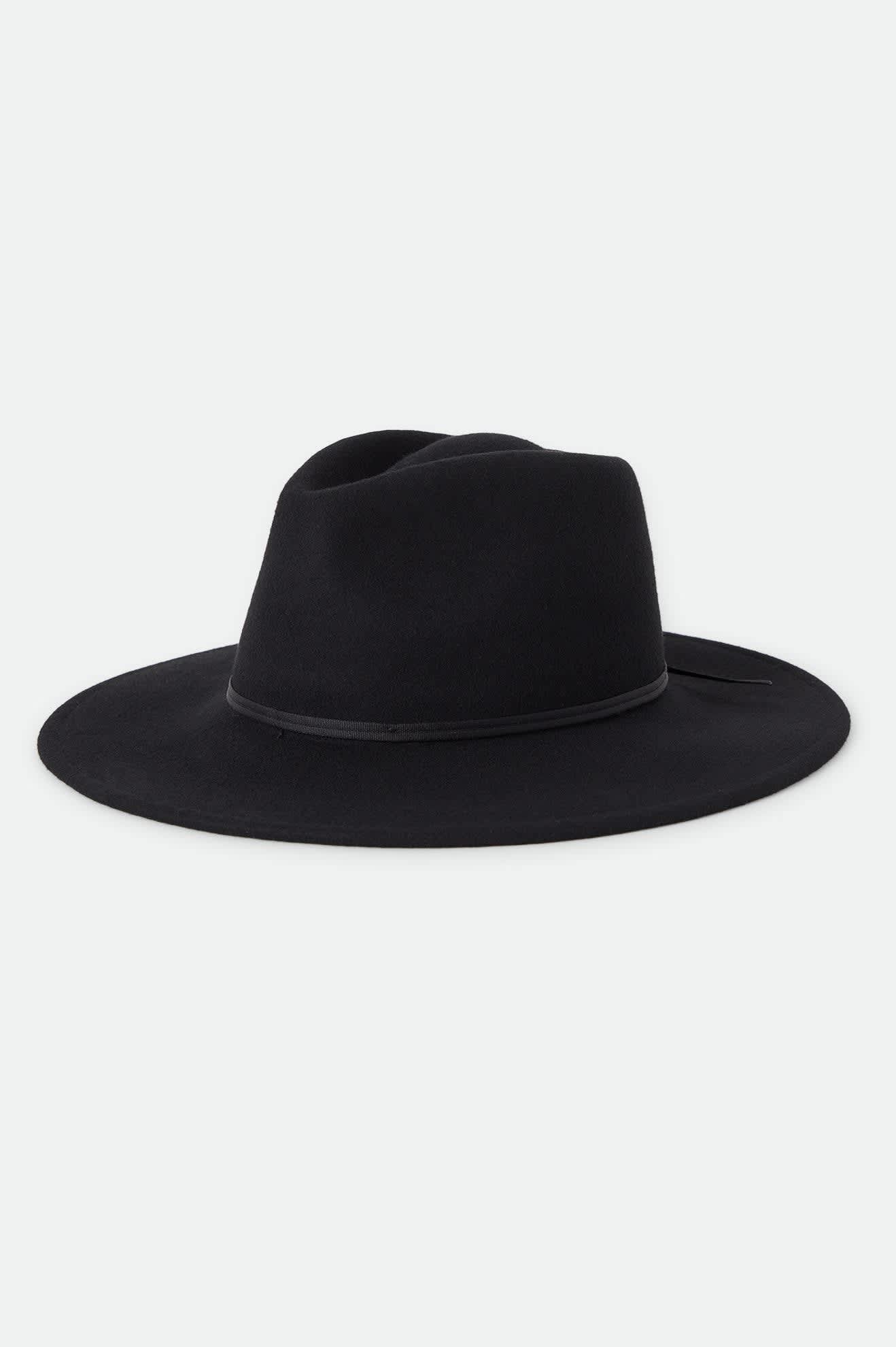 Women's Juniper Packable Hat in the color Black - Front Product View