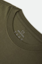 Women's Your Destination Awaits Boxy Crop Top in the color Dark Olive - Additional Laydown image