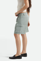 Women's The Alba Baggy Carpenter Short in the color Washed Sage Green - Women's Side View