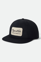 Men's Grade Snapback in the color Black/Off White - Front Product View