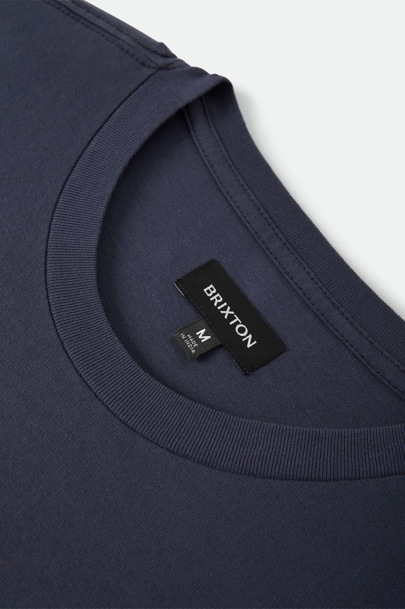 Men's Brixton Baseline Pocket T-Shirt in the color Washed Navy Vintage Wash - Additional Laydown image