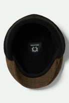 Unisex Hooligan Fleece Lined Earflap Snap Cap in the color Bronze/Black/Red - Additional Laydown image