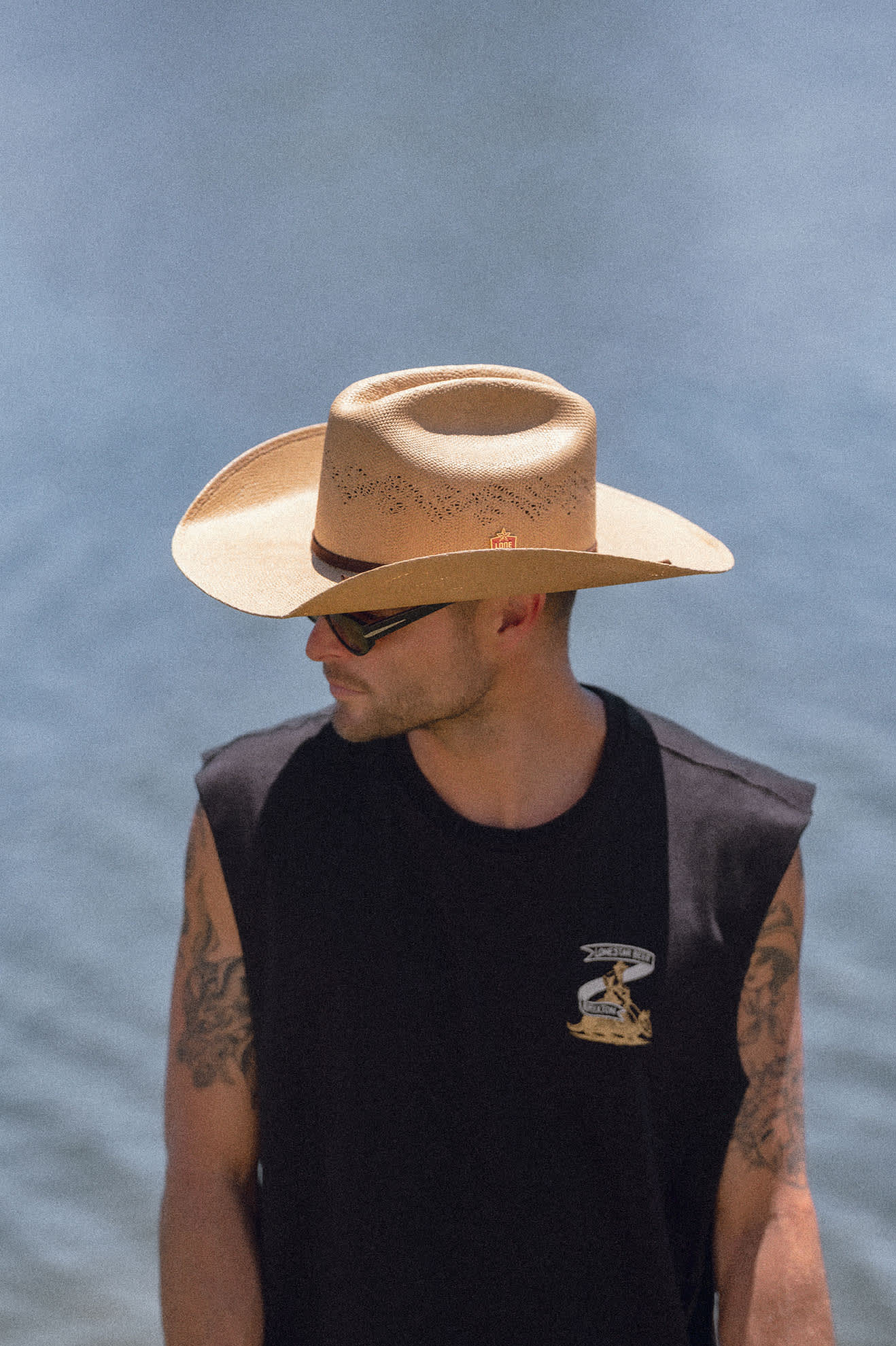 Unisex Lone Star Straw Cowboy Hat in the color Texas Gold - Men's Lifestyle image