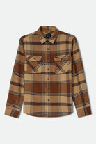 Men's Bowery Flannel in the color Sand/Bison - Front Product View