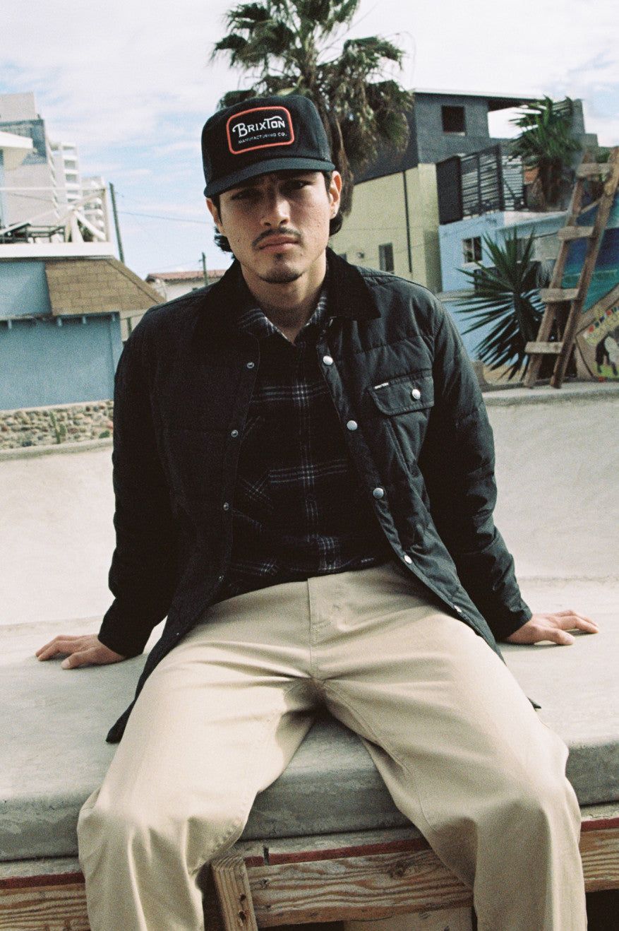 Brixton Grade HP Trucker Hat Black Orange White
