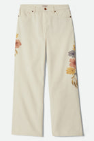 Women's The Chloe 5-Pocket Pant in the color Off White Floral Burst - Front Product View