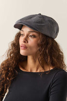 Unisex Brood Newsboy Cap in the color Indigo/Dark Sand - Additional Fit image