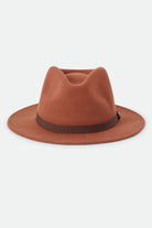 Unisex Messer Packable Fedora in the color Caramel/Walnut Brown - Additional Laydown image
