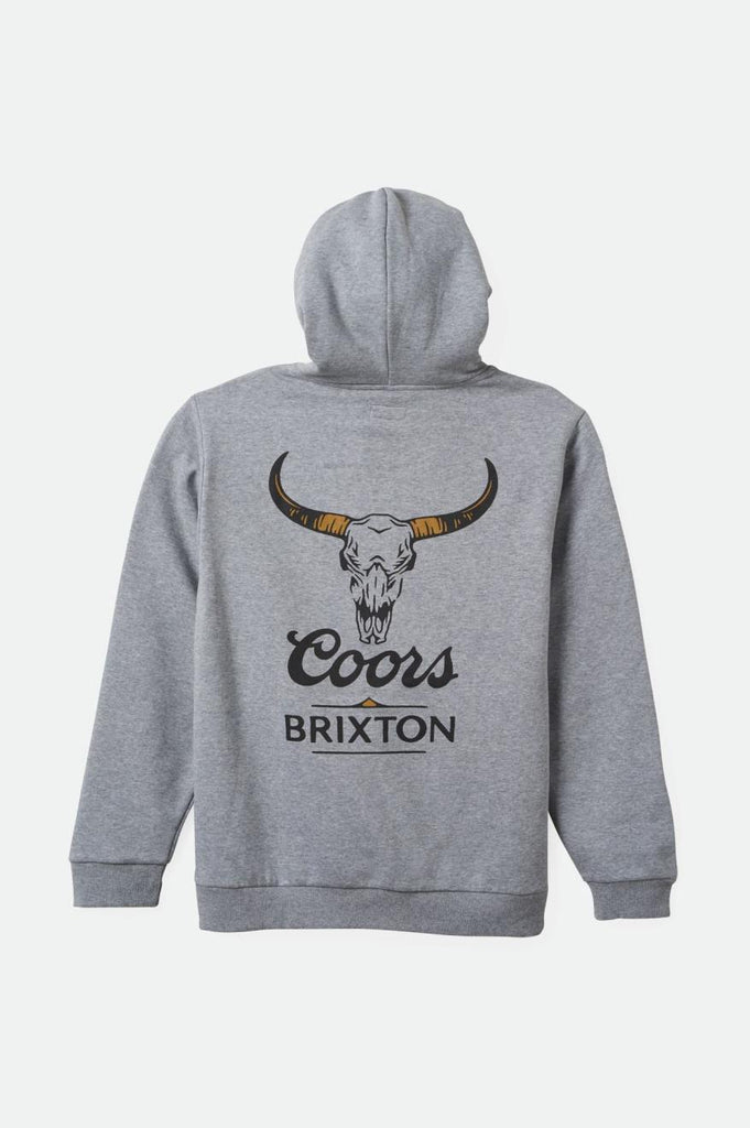Brixton Coors Bull Hoodie - Heather Grey