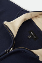 Men's Danville Quarter Zip Fleece in the color Navy/Whitecap - Additional Laydown image
