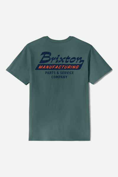 Men's Township Short Sleeve Tailored T-Shirt in Night Sage – Brixton