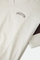 Women's Brixton Boxy Cropped Football T-Shirt in the color Off White - Additional Laydown image