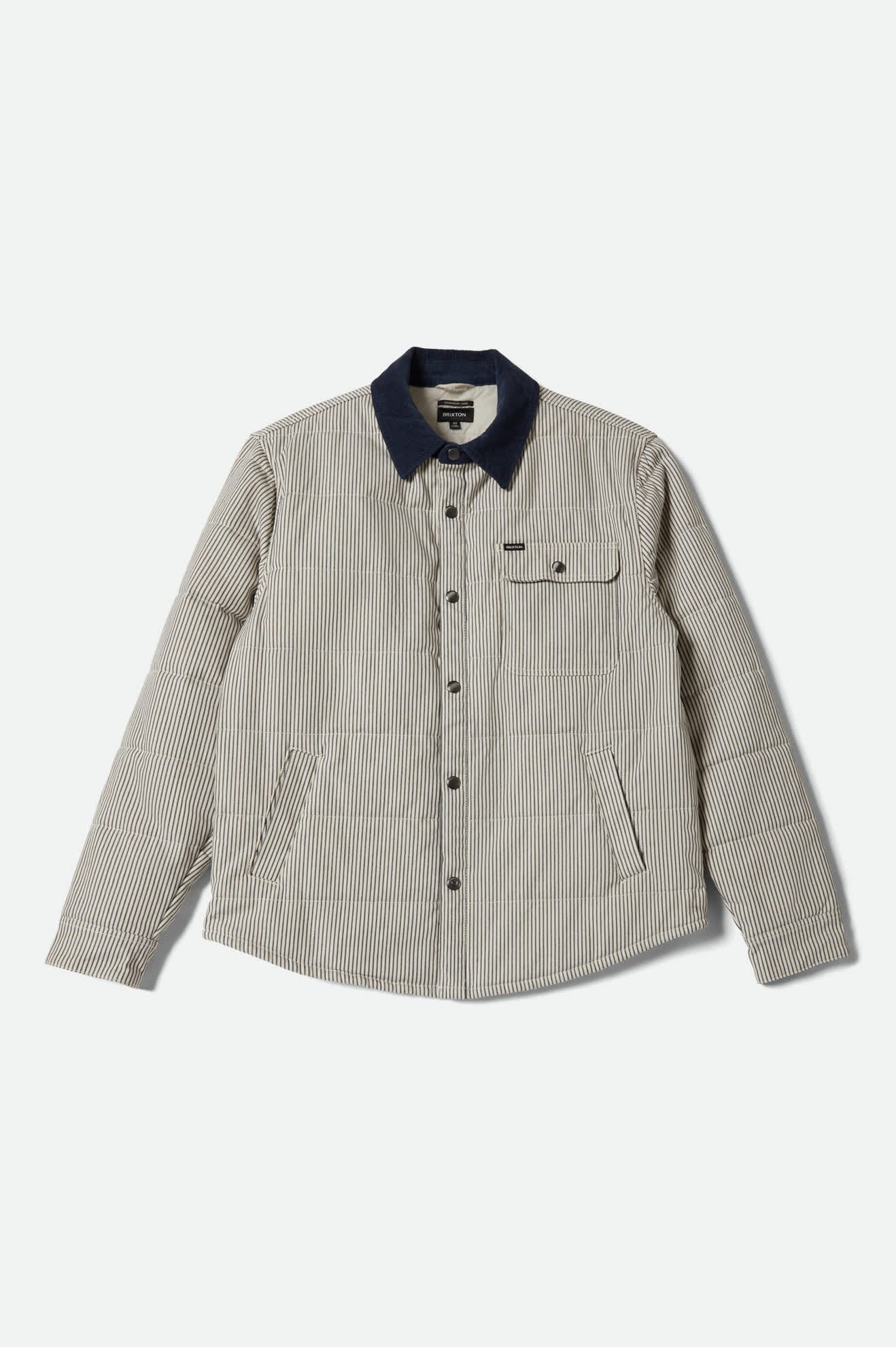 Men's Cass Jacket in the color Whitecap/Mood Indigo Hickory S - Front Product View