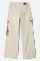 Women's The Chloe 5-Pocket Pant in the color Off White Floral Burst - Additional Laydown image