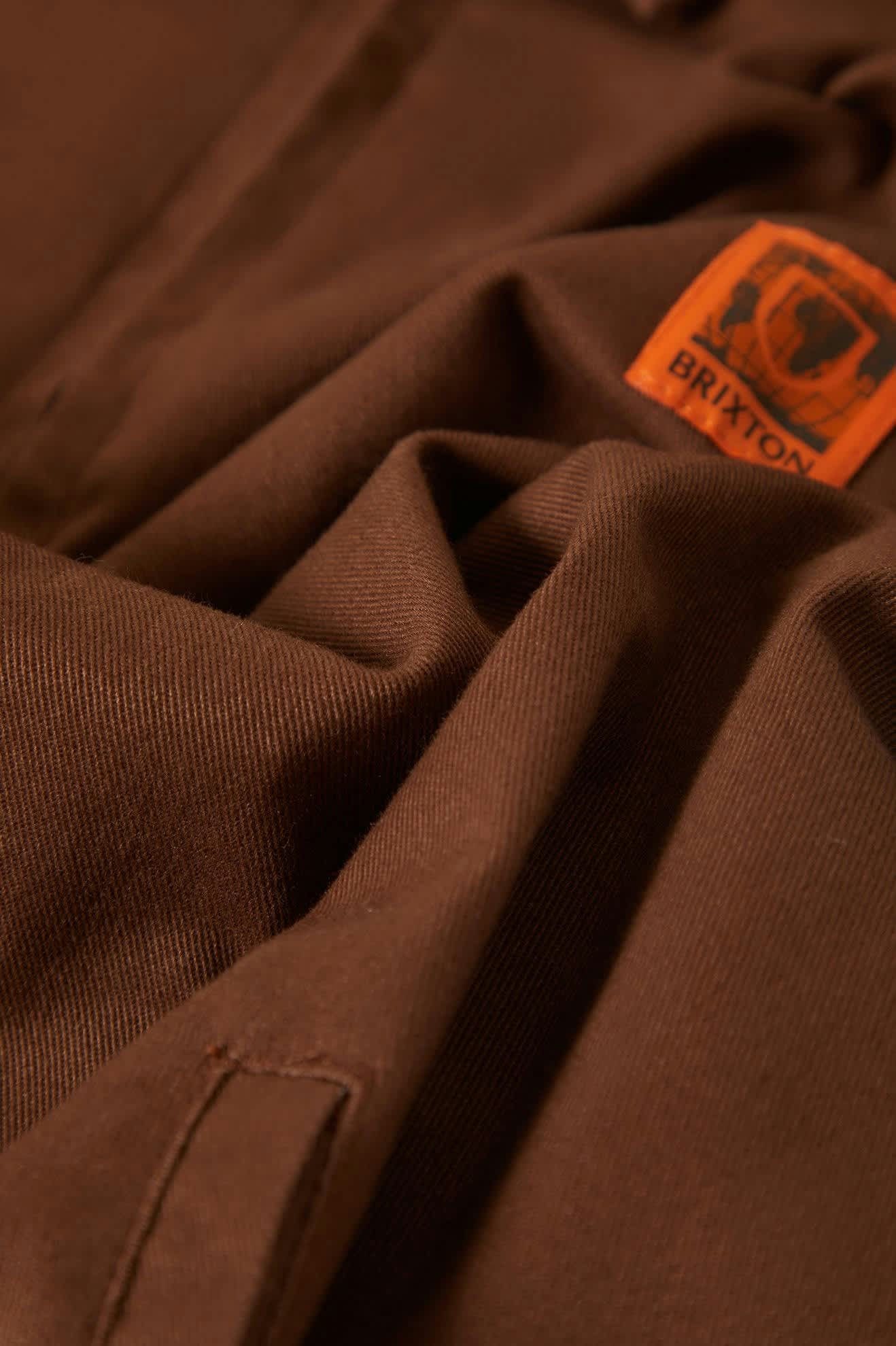 Men's Union Relaxed Harrington Jacket in the color Pinecone Brown - Additional Laydown image