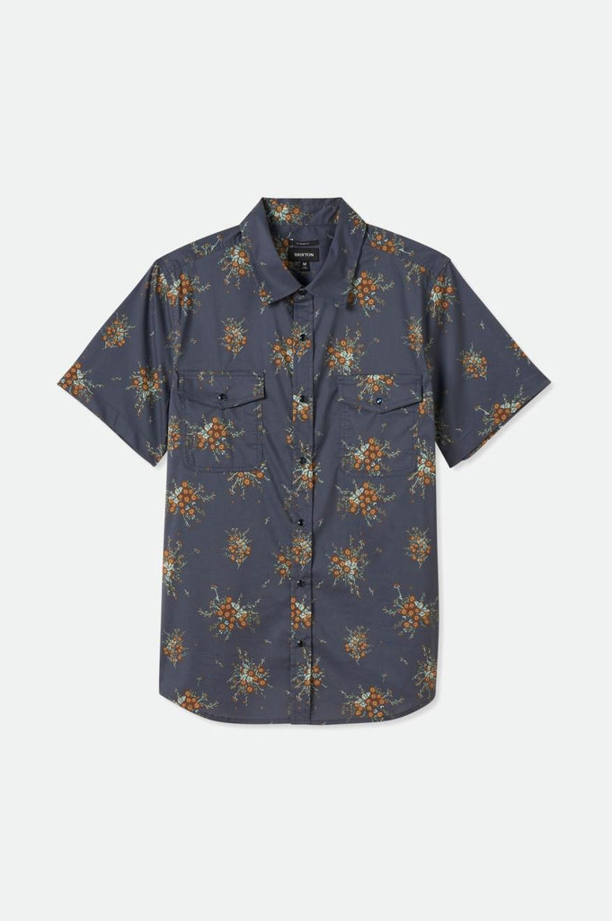 Brixton Wayne Stretch S/S Woven Shirt - Ombre Blue Wild Floral