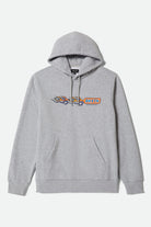 Men's Flames Hoodie in the color Gunmetal Heather - Front Product View