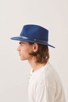 Unisex Messer Fedora in the color Classic Navy - Men's Side View