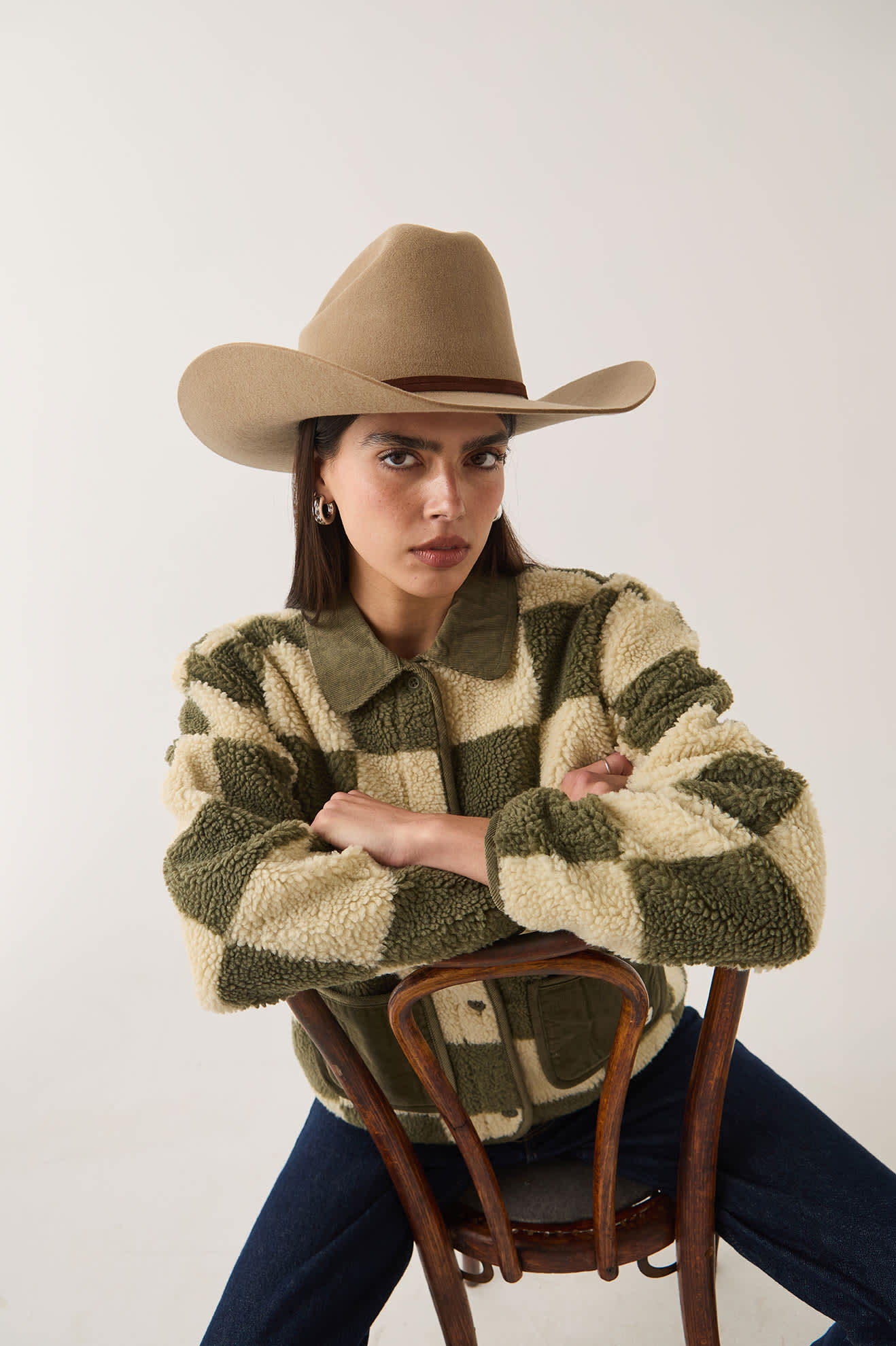 Unisex Laredo Cowboy Hat in the color Khaki - Women's Front View