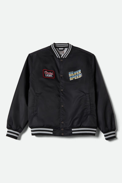 Men's Coors Light Silver Speed Shop Jacket in Black/Silver – Brixton