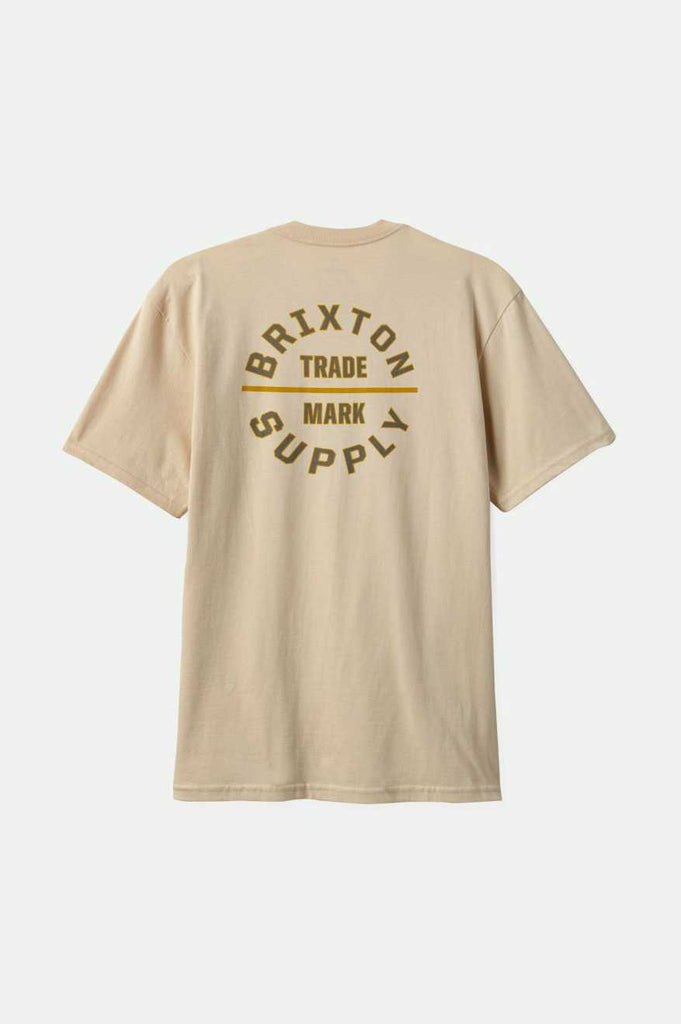 Brixton Oath V S/S Standard T-Shirt - Cream/Grey/Mustard
