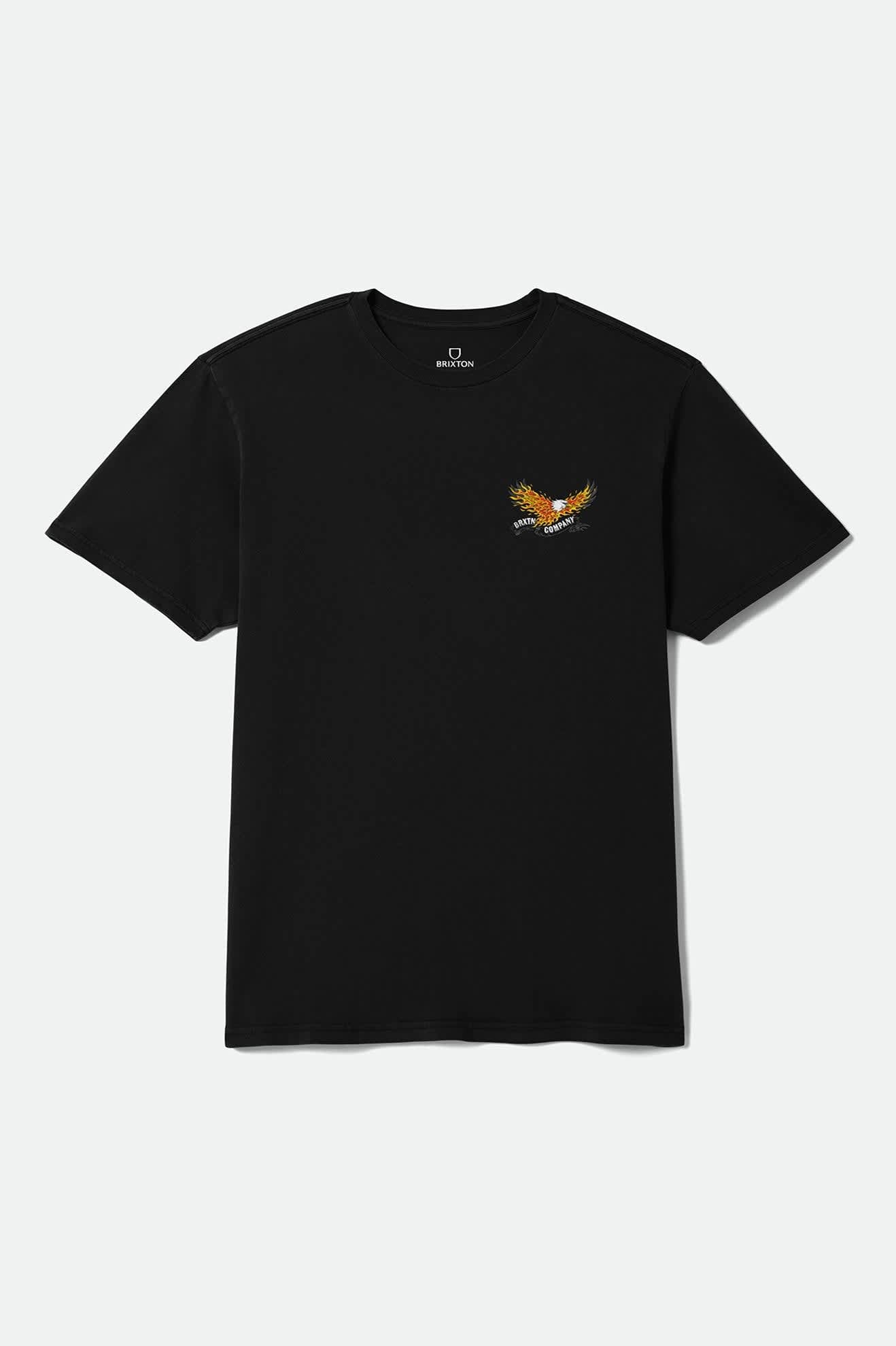 Men's Blazing Standard T-Shirt in the color Black Worn Wash - Front Product View