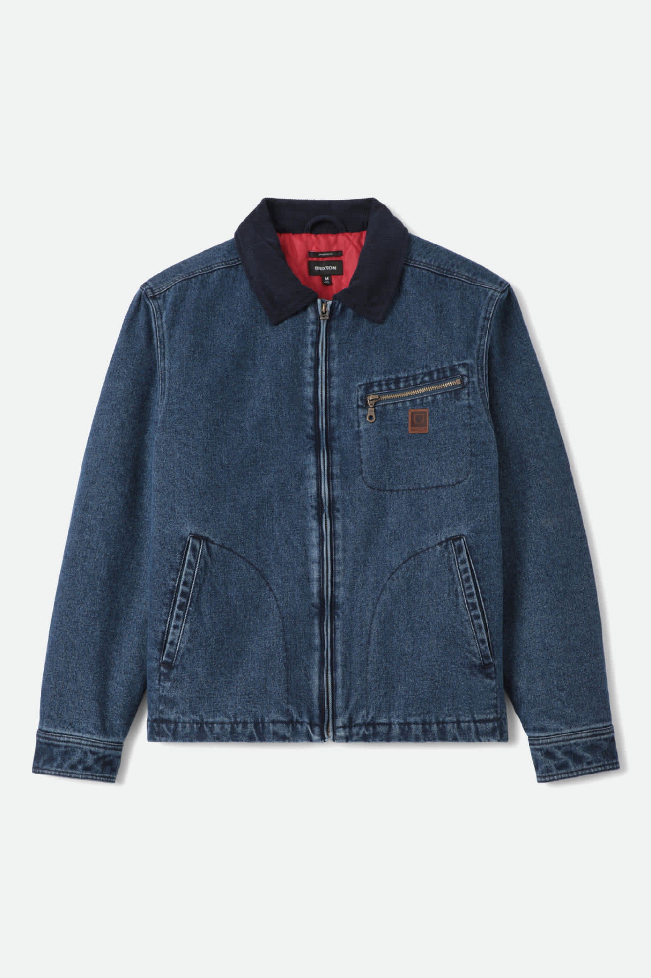 Men's Mechanic Garage Zip Lined Jacket in the color Rinse Denim - Front Product View
