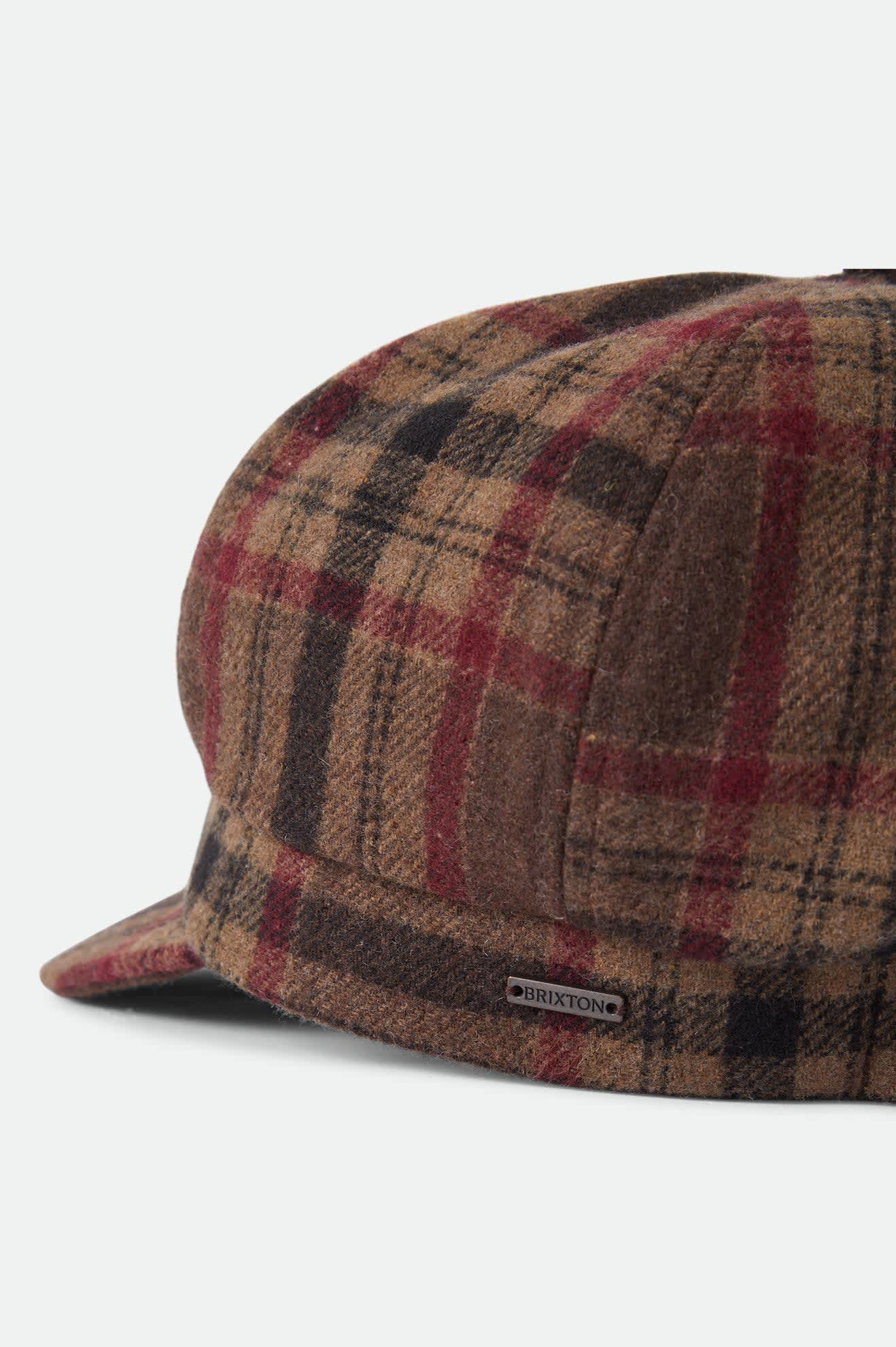 Women's Bailey Cap in the color Sand/Red/Brown - Additional Laydown image