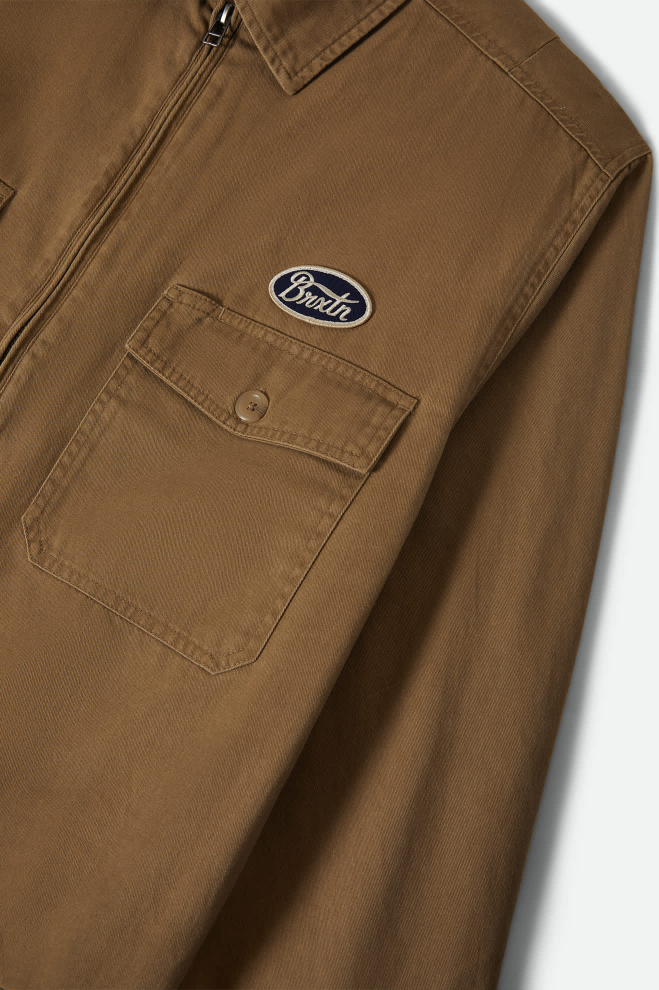 Men's Trademark Lightweight Garage Jacket in the color Washed Khaki - Additional Laydown image