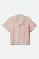 Women's Paradise Lounge Short Sleeve Shirt in the color Chalk Pink - Front Product View