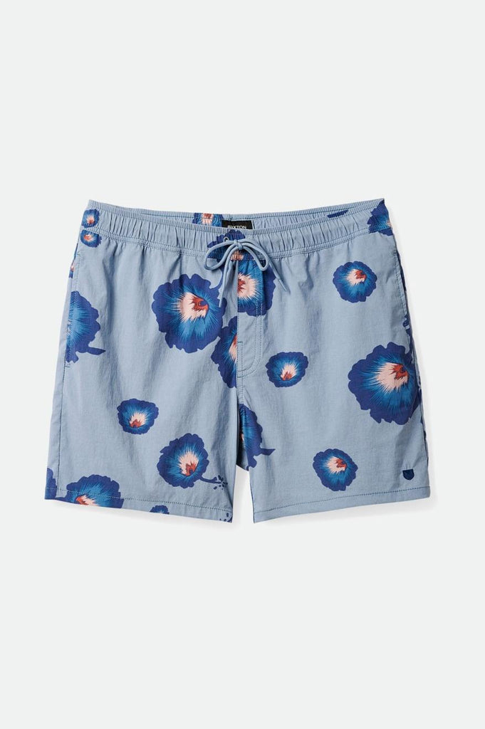 Brixton Voyage Hybrid Short 5” - Dusty Blue/Pacific Blue/Coral Pink