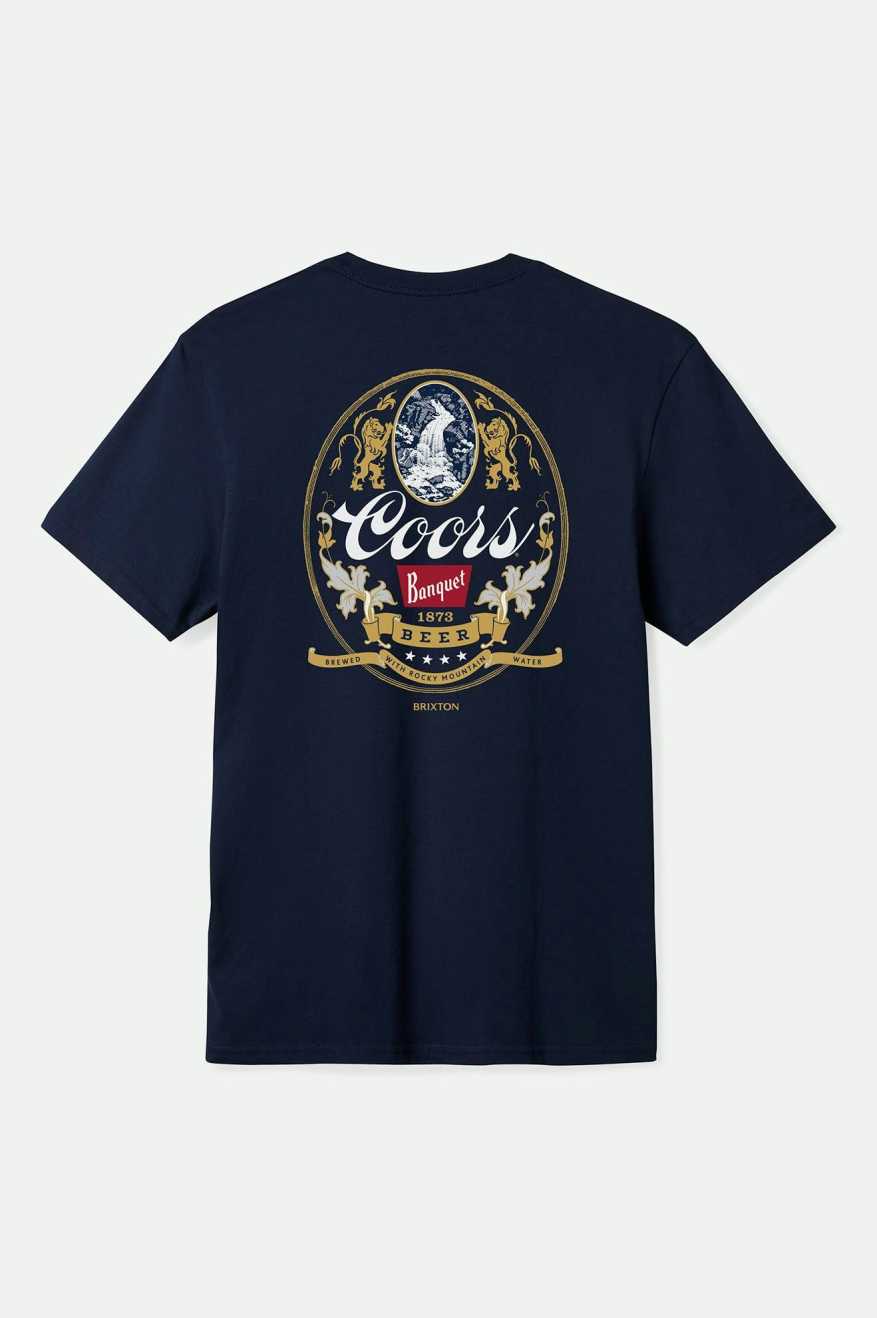 Brixton Coors Syl Mountain T Shirt Navy