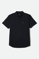 Men's Sanford Oxford Short Sleeve Shirt in the color Black - Front Product View